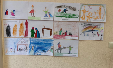 Die Weihnachtsgeschichte - gemalt von den Religionskindern der 2. Klassen_1