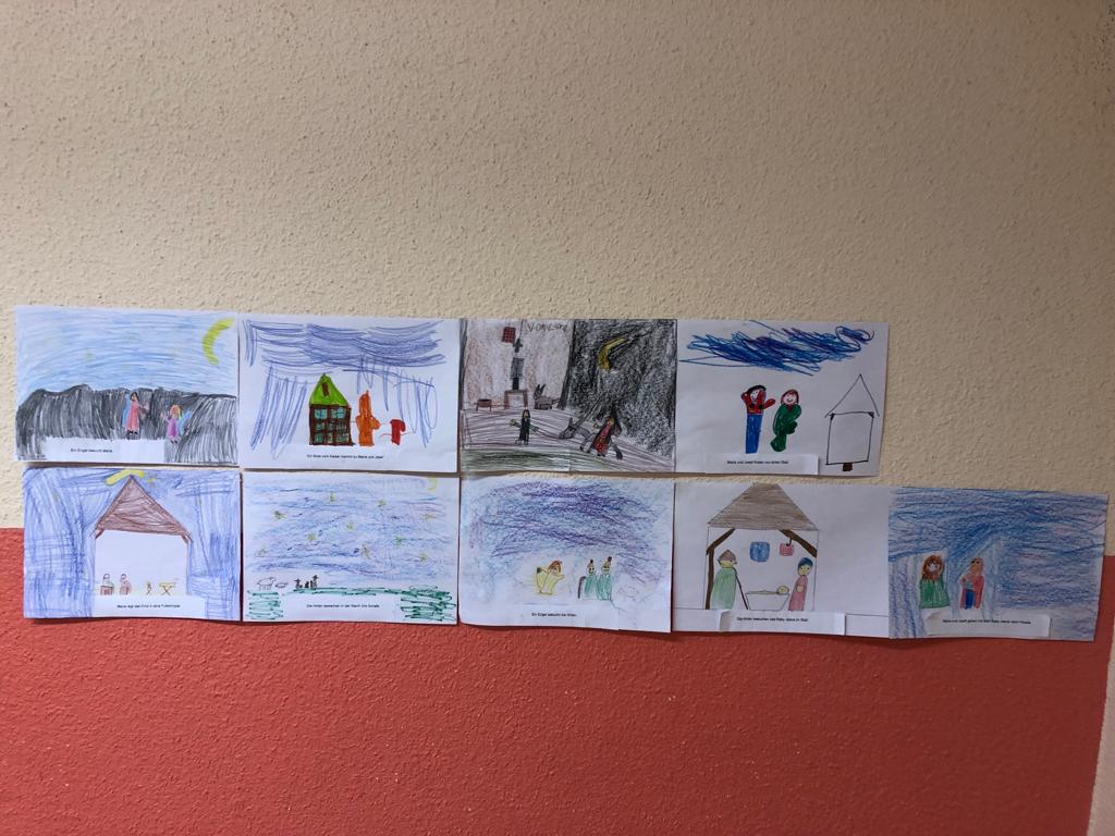 Die Weihnachtsgeschichte - gemalt von den Religionskindern der 2. Klassen_2